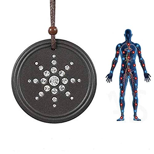 Preisvergleich Produktbild lifeicomall Skalare Energiebilanz Halskette EMF-Schutz Anti Radiation Shield Vulkanische Lava Negative Ionen Orgon Anhänger