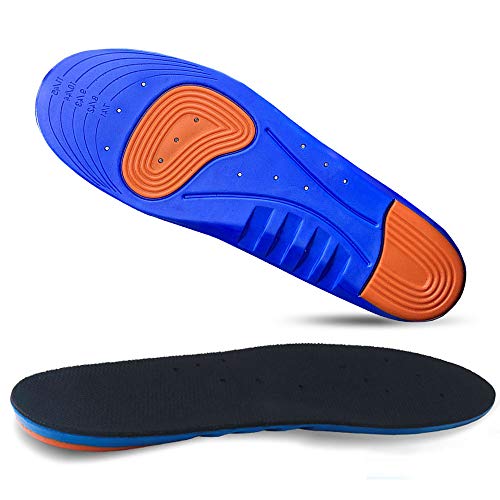 Foucosy Sport Insoles Knee Pain Relief Orthotics All-Day Shock Absorption That Reduce Plantar Fasciitis and Increase Comfort Suitable for Any Shoe(for Men s Size 7-11)