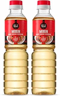 Best of Thailand Mirin | Authentic Sweet Japanese Rice Wine Condiment for Cooking & Seasoning Homemade Sauces, Marinades, Glazes, Salad Dressings, Sushi Rice, Ramen Noodles | 16.9 Fl Oz 2 Bottles