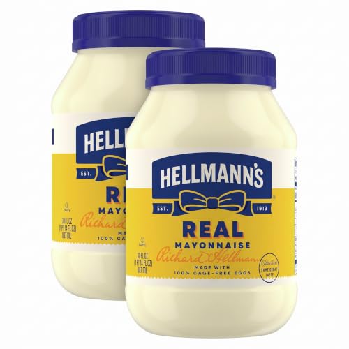 Hellmann's Mayonnaise Real Mayo 1 ct For A Creamy Sandwich Spread or Condiment Rich in Omega-3 ALA...