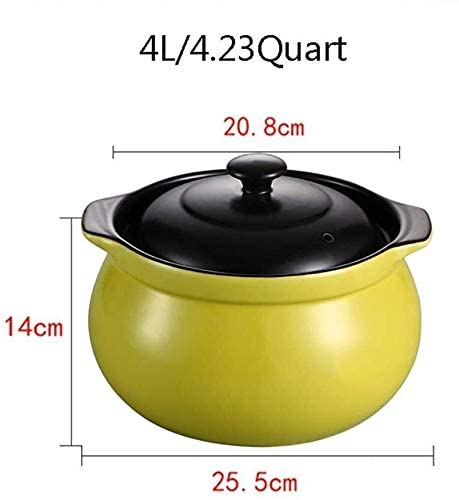 Amazon｜深型土鍋土鍋蓋付き丸型陶器鍋鍋炊飯器調理器具（色：赤