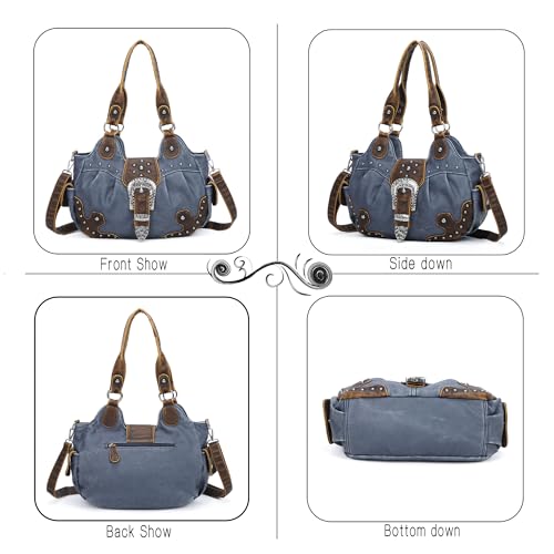 Image of Angel Kiss Hobo Bags for Women Vegan Leather Purses and Handbags Ladies Chic Shoulder Bags Crossbody Purses with Metal Studs