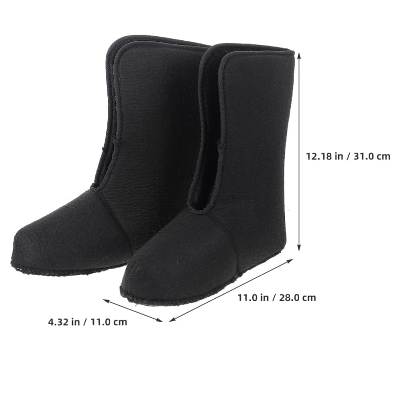 1 Pair Insulated Men's Winter Snow Boots Liner Warm Fleece-lined Boot Liners Cozy Soft Thermal Boot Socks for Outdoor Hiking Fishing2
