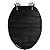 Elongated Toilet Seat Black textured Resin Toilet Seat Slow Quiet Close Lid with Quick-Release Hinges Cover Bumpers Easy to Clean Install
