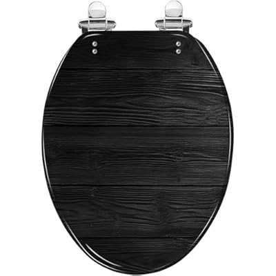 Elongated Toilet Seat Black textured Resin Toilet Seat Slow Quiet Close Lid with Quick-Release Hinges Cover Bumpers Easy to Clean Install