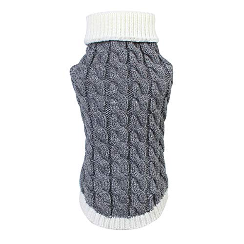 Petyoung Hundepullover Weste Warmer Mantel Haustier Weich Stricken Winterpullover Warme Strickkleidung für Kleine Mittelgroße Hunde