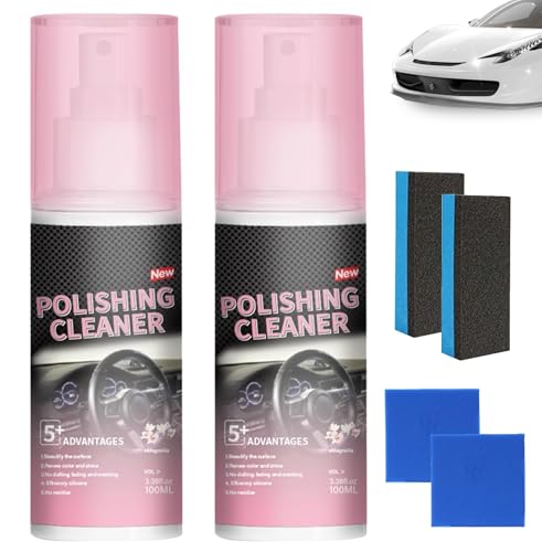 Timeno 2025 New Polishing Cleaner Car Interior, Interior All Purpose Car Cleaner for Rubber, Leather (2)