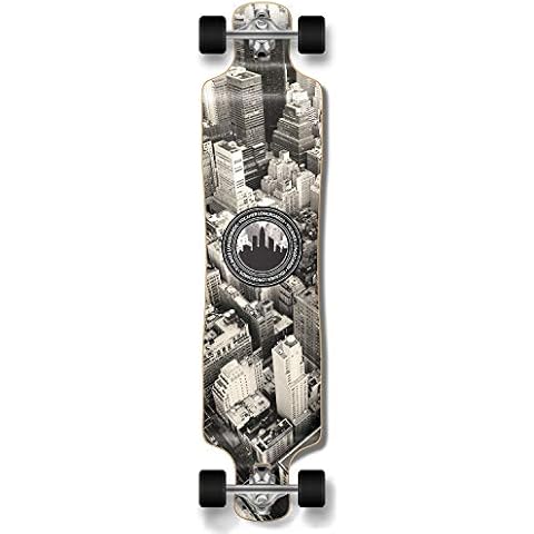 Yocaher Complete Lowrider Skateboards Longboard w/BlackWidow Premium 80A Grip Tape Aluminum Truck ABEC-9 Bearing 70mm Skateboard Wheels Cover