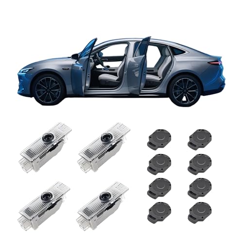 ZKAYUN LED Car Door Welcome Lights Compatible with Selected 1/3/4/5/6/7 Series X1/X2/X3/X4/X5/X6/X7 328i 528i 530i E92 HD Courtesy Puddle Lights with Plug & Play (4PCS)