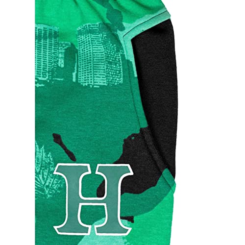 Boys Tracksuit HNL Camouflage Contrast Panelled Fleece Zipped Hooded Top & Gym Jogging Bottoms Set3