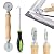 Screen Tools, Screen Rolling Tool for Installing Door Screens Window with Wooden Handle and Dia 1.6 inch Steel Wheel for Home Security