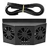 Solar Power Car Fan, Window Fans Auto Ventilation Vehicle Exhaust Cooling Portable Ventilator Automobile Vent Radiator Energy Saving Purifiers All Kinds Cars Solar Powered Exhaust