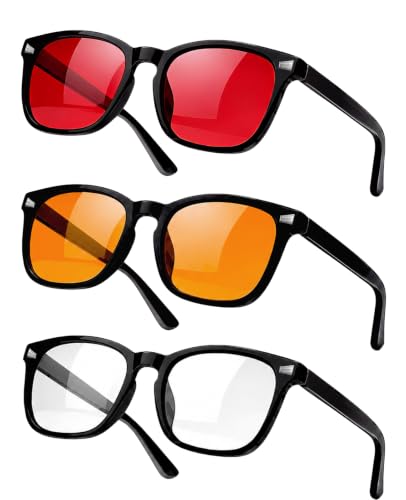 Image of 3 Pack Professional Blue Light Glasses, Anti Fatigue & Eye Strain