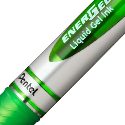 Bolígrafo retractil Pentel EnerGel RTX tinta verde lima, pack 12 miniatura 3