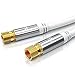 CSL - 3m SAT Kabel 8k 4k HDTV 135dB - Premium SAT Koaxialkabel Satellitenkabel F Stecker - TV HDTV Radio DVB-T DVB-C DVB-S DVB-S2 - Abschirmmaß 135db 75 Ohm - hochdichte 4-Fach Schirmung - weiß