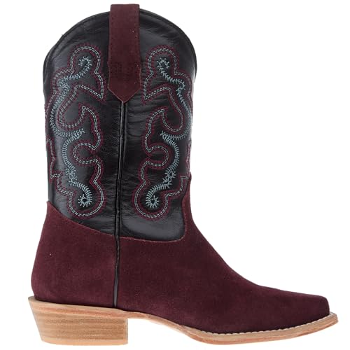 R Youth Rhubarb Rough Out with Black Shaft Cutter Toe Boot4