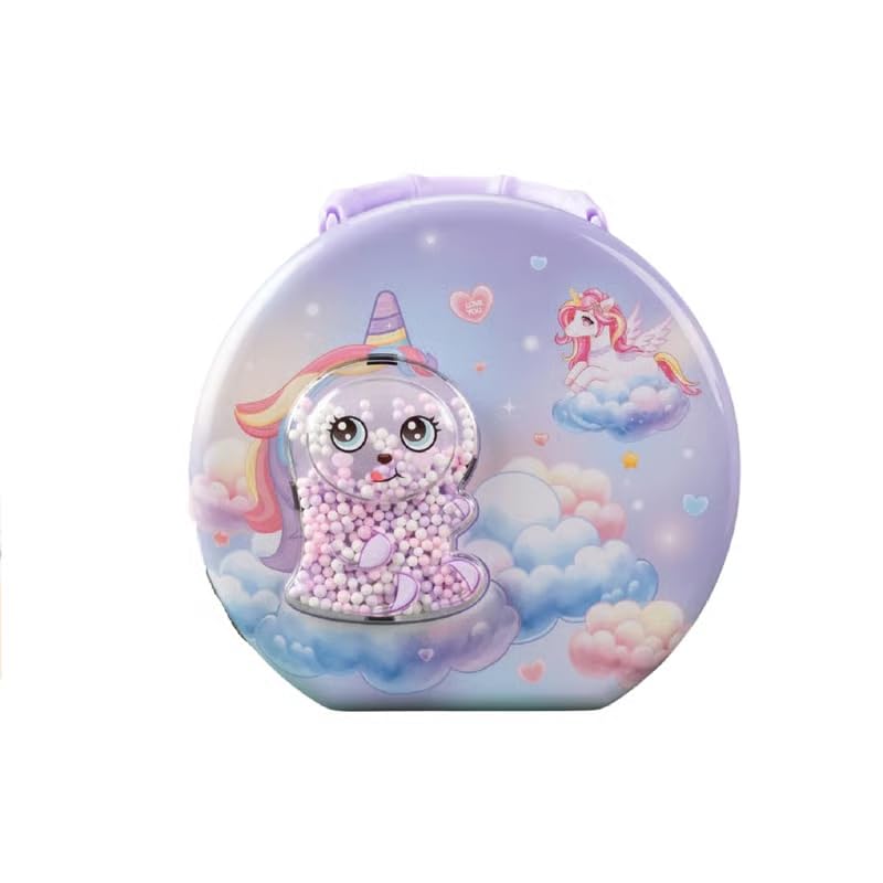 Image of Money Saving Bank with Coin Slot / /Creative Cartoon Design Money Bank / /Plastic Piggy Bank for Boys & Girls (Pack of 1) (Magical Unicorn Piggy - Purple)