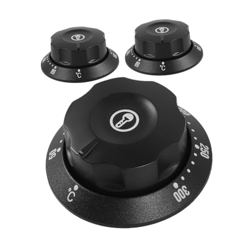 DEARMAMY 3 piezas Protectores para Perillas de Control de Temperatura Compatibles con Estufas y Hornos Diseño para Quemadores de Cocina Instalación Rápida sin Herramientas Protección