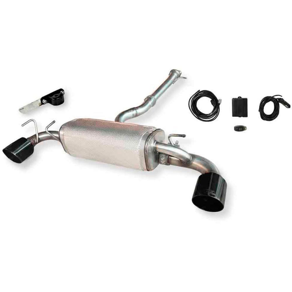 Ulter Sport Double stainless steel sport exhaust compatible with Toyota GR Yaris Mk2 2024-206kW 2x115mm Black stainless steel