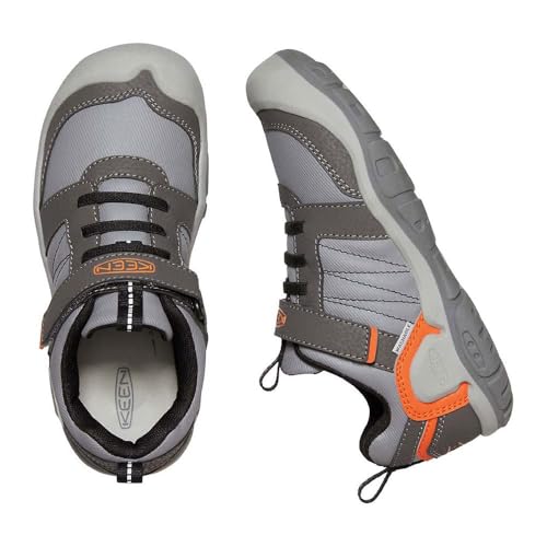 Keen 1025960 Unisex-Child Knotch Peak Alternate Closure Lightweight Durable Sneakers, Magnet/Safety Orange, 10 Little Kid thumb #3