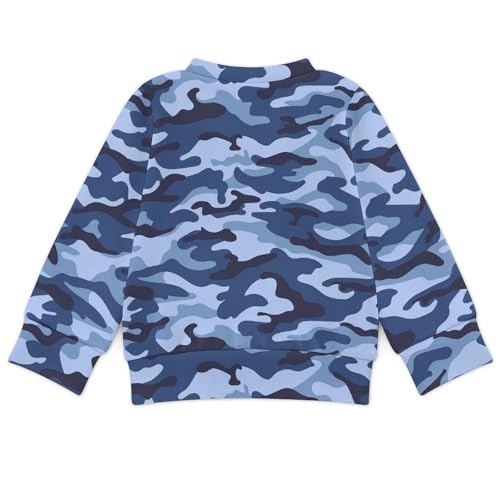Blue CamouflageChildren's Soft Casual Basic Pullover Sweatshirt90CM2