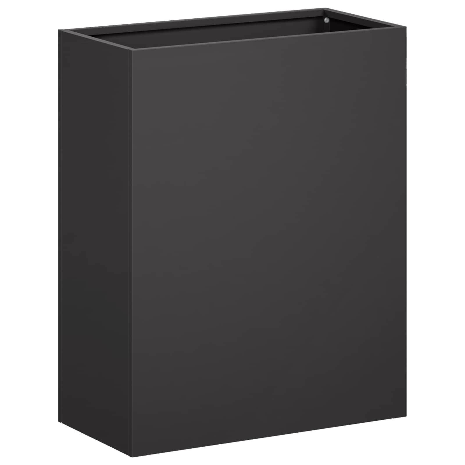vidaXL Garden Planter Black 40 x 20 x 40 cm Cold-rolled Steel — image 1