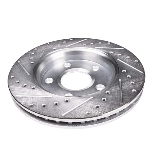 Image of Detroit Axle - 4WD Front Brake Kit for 2000-2001 Dodge Ram 1500 Replacement Drilled & Slotted Disc Brake Rotors