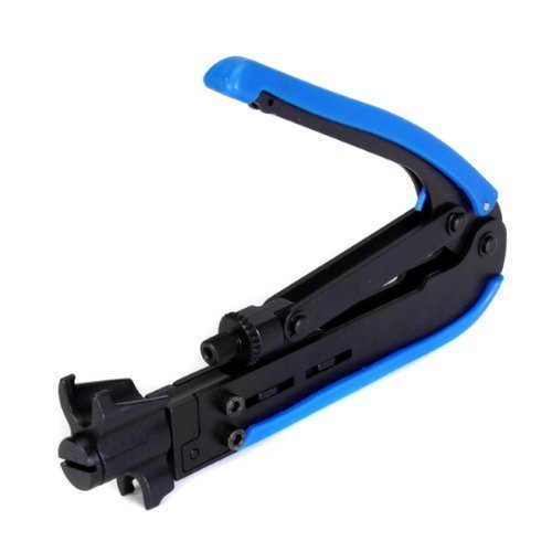 GCA Professional Wire Crimper Coax Compression Crimping Tool RG59 RG6 RG11 F-Type Compression Connectors Cable Crimper Tool