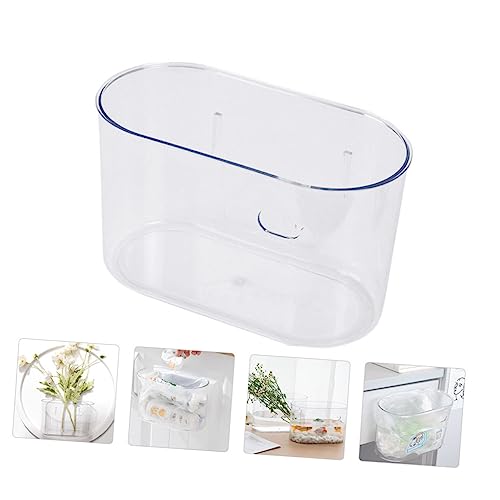 Caneca de basura rectangular transparente para pared miniatura 6