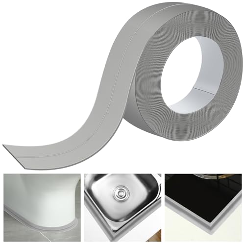 Frienda Grey Caulk Tape 10.5' x 1.5'' Waterproof Self Adhesive, PE