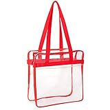 Clear Tote Stadium Approved with Handles And Zipper - 12 inch x 12 inch x 6 inch