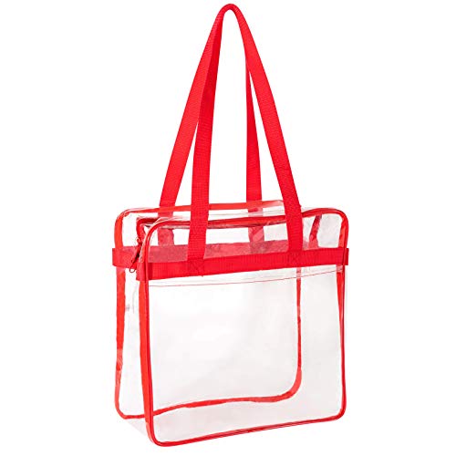 Bags For Less Clear Bag Stadium Approved With Handles And Zipper - 12 Inch X 12 Inch X 6 Inch #TOP12