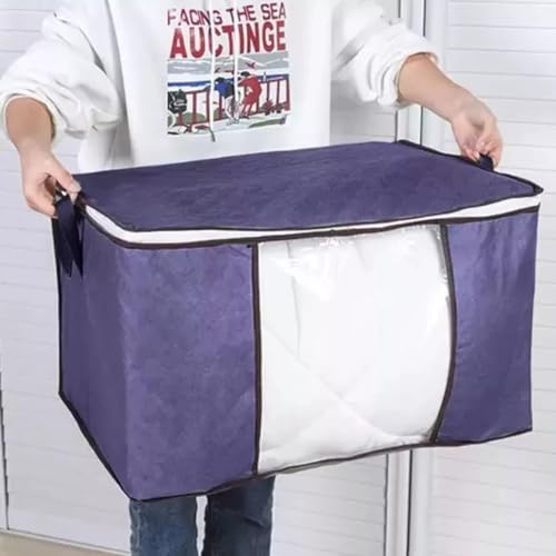 Organizador Bolsa de Plástico Multiuso 45x45x27cm - 2 Unidades (Cinza)
