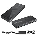 Picture of USB C Docking Station 3 Monitors with 130W Power Delivery, 12-in-1 DisplayLink Dock with Triple Monitors (2*DP, HDMI, 4*Type-A, Type-C, RJ45, Mic/Audio) for Mac Windows