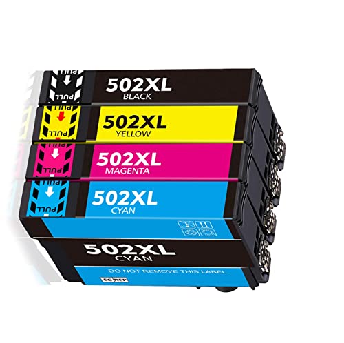 502XL Cartouches d'encre de Rechange compatibles avec Epson Expression Home XP-5100 XP-5105 XP-5150 XP-5155 pour Epson Workforce WF-2865DWF WF-2860DWF WF-2880DWF WF-2885DWF (4 Pack)