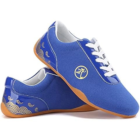 YYDSM Kung Fu Tai Chi Shoes Chinese Wushu Shoes Lightweight Breathable Kungfu Martial Shoes Taichi Shoes for Men Women Fashion Sneakers Adult Kids Men Women(Size:42 EU,Color:Navy Blue) Cover