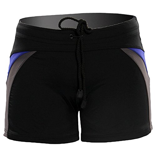 Homme Cordon Shorts de Natation Boxer Short de Bain Nager Jammers Compétition Sport Maillot de Bain Saphir-Bleu XXL Cover
