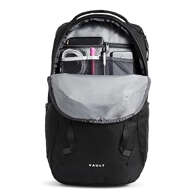 THE NORTH FACE Vault Everyday Laptop Backpack | Commuter Travel Bag with Water-Repellent Finish, Spacious Main Compartment, TNF Black, OS
