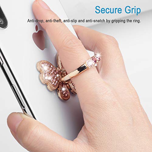 Watache Finger Ring Stand Popsocket,2 Pack Luxury Glitter Diamond Universal Metal Pop Socket For Iphone 15/14/13/12/11 Pro Max thumb #3