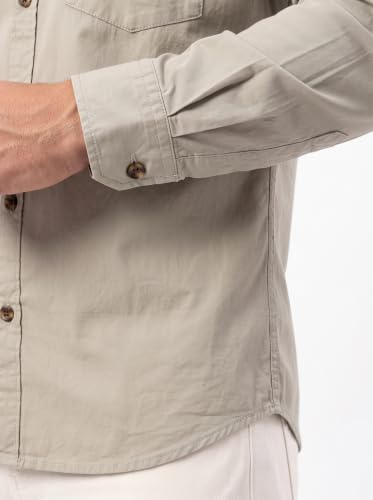 Image of Amazon Brand - INKAST Men Solid Cotton Shirt | Casual Wear | Basic Essential Plain Everyday & Office Wear | Full Sleeve | Regular Fit