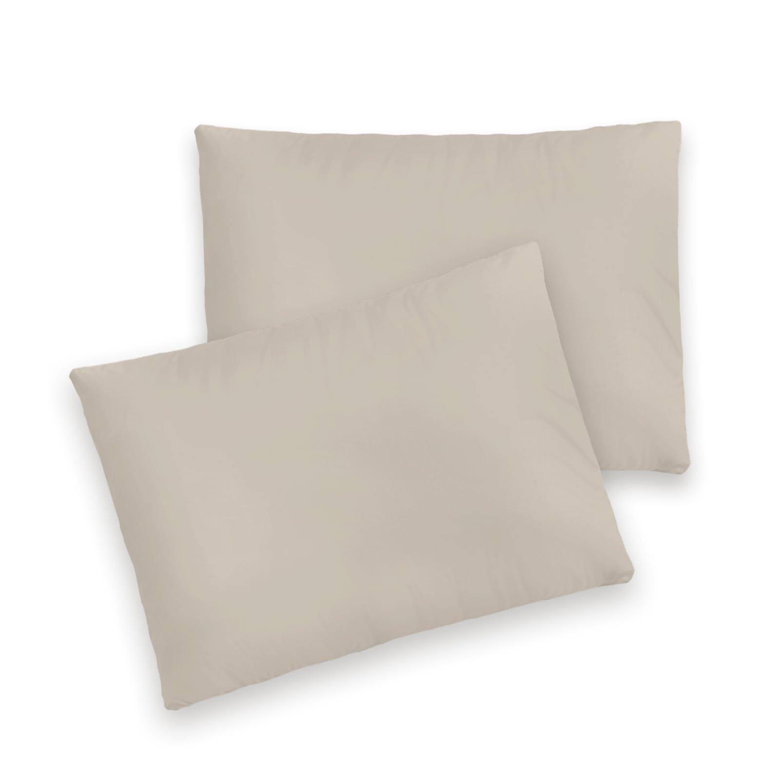 Pizuna Simply Taupe Toddler Crib Pillow Cases 33X46cm 2Pc 400 Thread Count 100% Long Staple Cotton Luxurious Sateen Weave Baby Small Pillow Cases For Crib Bed By