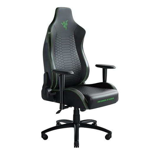 Razer Iskur X - Ergonomischer Gaming Stuhl (Schreibtischstuhl / Bürostuhl, Ergonomisches Design, Mehrlagiges Kunstleder, Polster aus hoch verdichtetem Schaumstoff) Schwarz - Grün