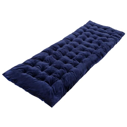 REDCAMP Extra Thick Folding Sleeping Cot Pads, Comfortable Soft Velvet Cotton Camping Cot Mattress Pad for Hiking, Backpacking, Blue 75