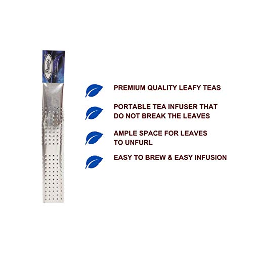Image of Premiers Nilgiri Tea, Premium Single-Origin Black, Light-Bodied with Floral Notes, Magic Tea Stick Infuser, 12 Wands, 30 g, Suitable for Hot or Iced Brewing, White Box