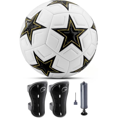 3'lü Set Futbol Topu Tekmelik Şampiyonlar Ligi Pompalı Sert Zemin Halı Saha Futbol Topu New Black No5