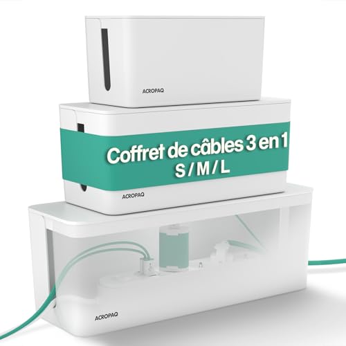 Cache multiprise ACROPAQ pour éliminer le désordre des fils électriques sous le bureau