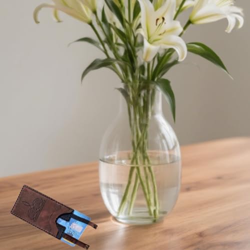 Western Boot Wallet With Snap Strap,Fashionable Handmade Leather Wallet Card Holder,Small Wallet With Snap Closure, Multiple Cards.(Blue+black)4