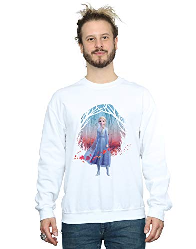 Disney Men's Frozen 2 Elsa Find The Way Sweatshirt White Medium