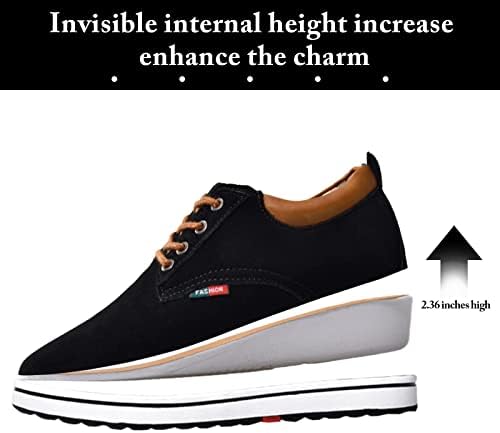 Casual schoenen voor heren met onzichtbare verhoging van de hoogte, veterschoenen, leer, lift, modieus, ademend, comfortabel, lichtgewicht, Wit., 44 EU smalle maat Casual schoenen voor heren met onzichtbare verhoging van de hoogte, veterschoenen, leer, lift, modieus, ademend, comfortabel, lichtgewicht, Wit., 44 EU smalle maat