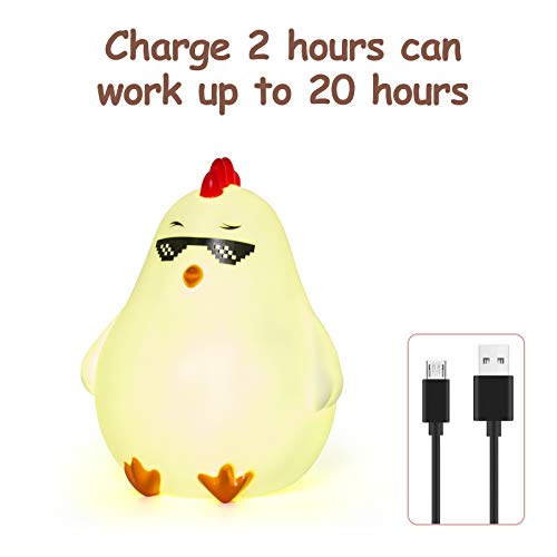 Cute Chick Night Lights For Kids Soft Lights For Toddler Baby Newborn Rechargeable Touch Animal Led Lamps For Nursery Breastfeeding Perfect Girls Boys Easter Gifts Cool Children Bedrooms Decor #TOP5